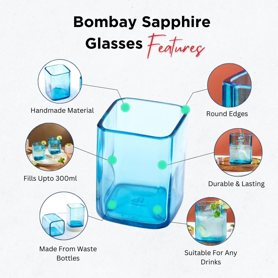 Bombay Sapphire Glasses set of 6